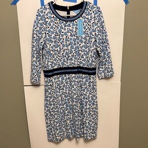 Draper James Blue Floral Midi Dress